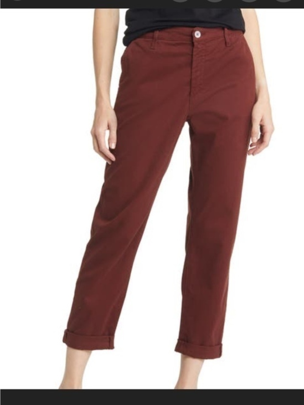 EUC AG Caden dark sangria red tailored trousers